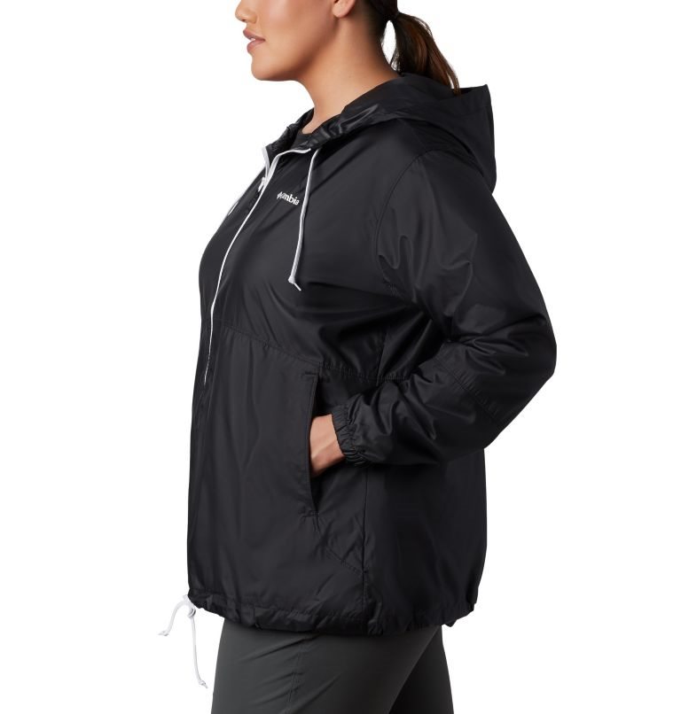 Columbia Flash Forward Windbreaker Jakke Dame Svarte | Plus Size 82451V